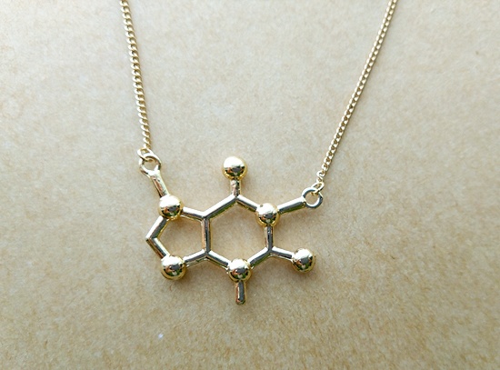 化学構造式のネックレス(ゴールド)