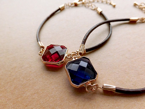 一粒ジュエリーブレスレット(サファイア)