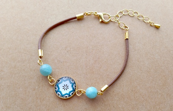 タイルカボションのブレスレット（A）