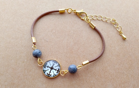 タイルカボションのブレスレット（B）