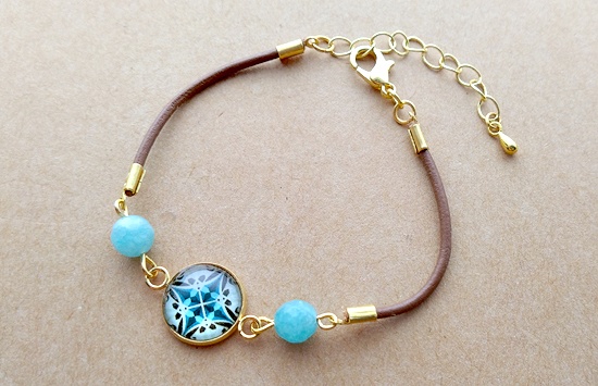 タイルカボションのブレスレット（C）