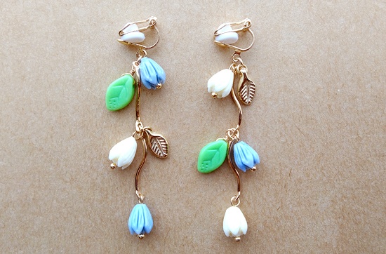 春風チューリップのイヤリング(バリエーション有)