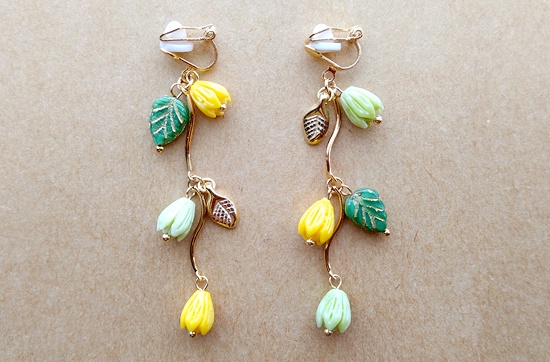 春風チューリップのイヤリング(バリエーション有)