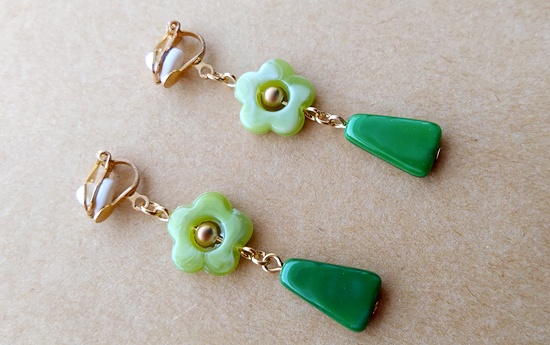 キャンディマーブルイヤリング(B)