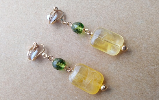 キャンディマーブルイヤリング(C)