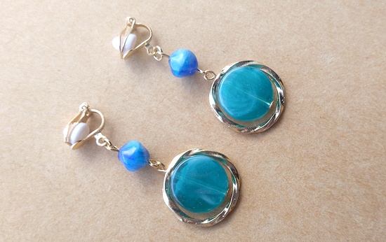 キャンディマーブルイヤリング(E)