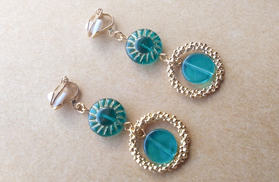 キャンディマーブルイヤリング(G)