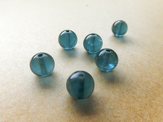 ブルーグリーンフローライトのイヤリング