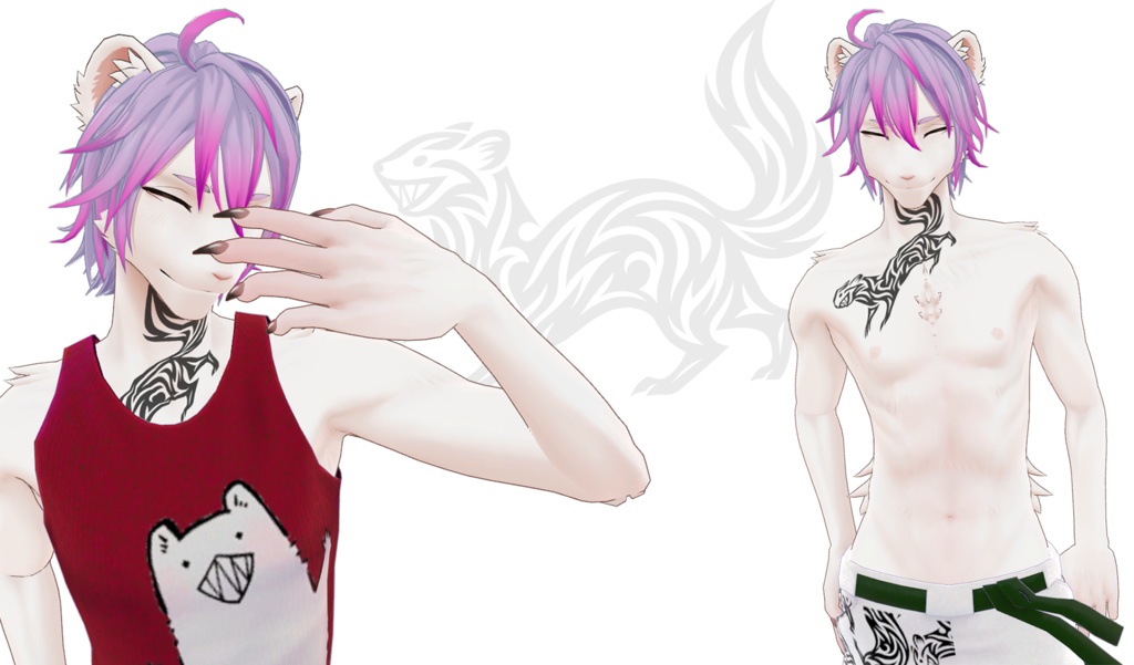 【Eter専用】イタチカナ タトゥーテクスチャ【身体】