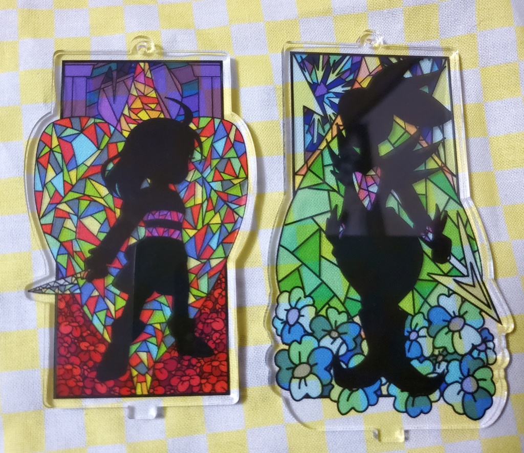 ニンゲン・アンダイン ステンドグラス風アクリルスタンドキーホルダー