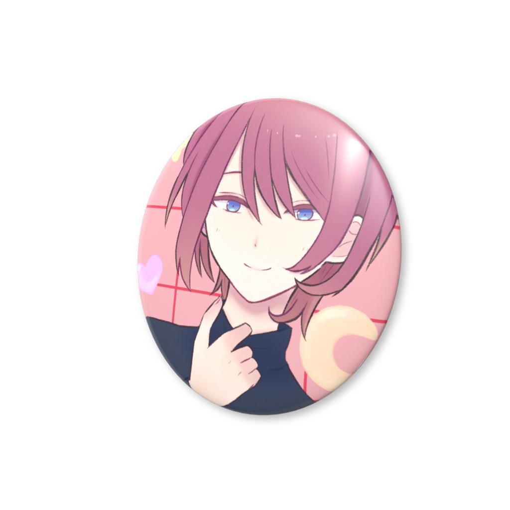 【特典付】Stealth×Morse,Lovebrain 缶バッジ 月町(お礼画像+メッセージカード風画像付)