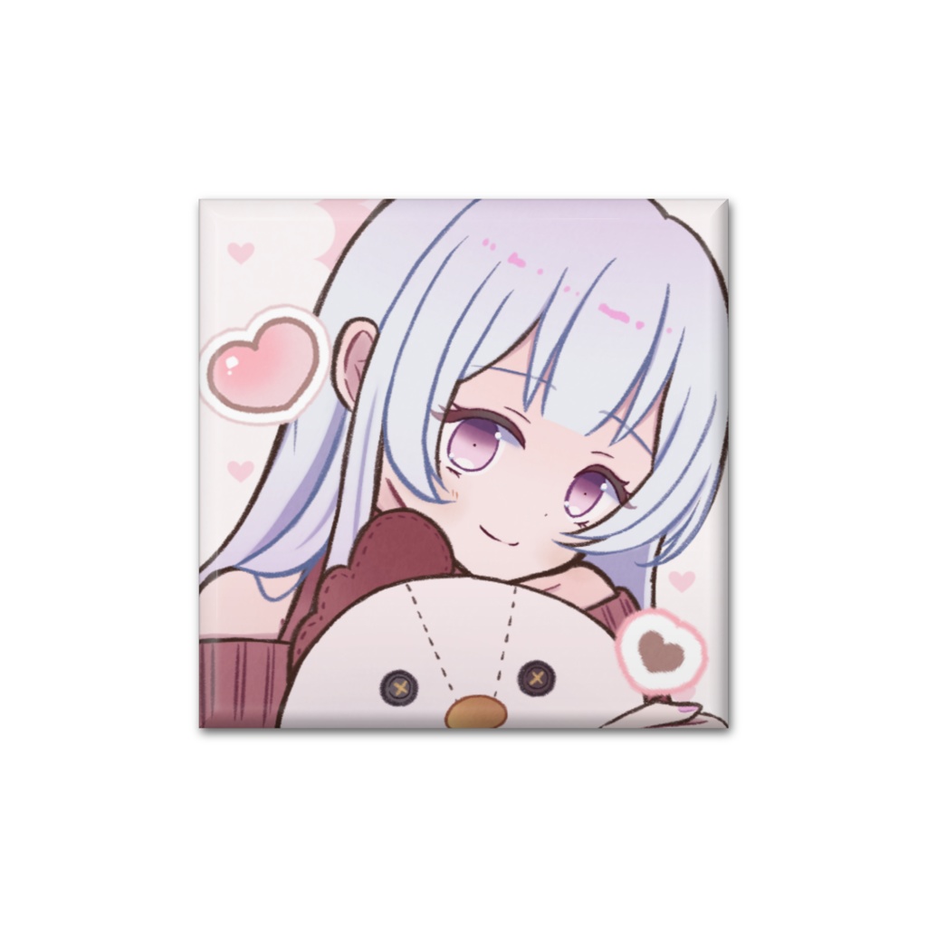 【特典付】Stealth×Morse,Lovebrain　四角形缶バッジ　かもめ（コメント入りお礼画像付）