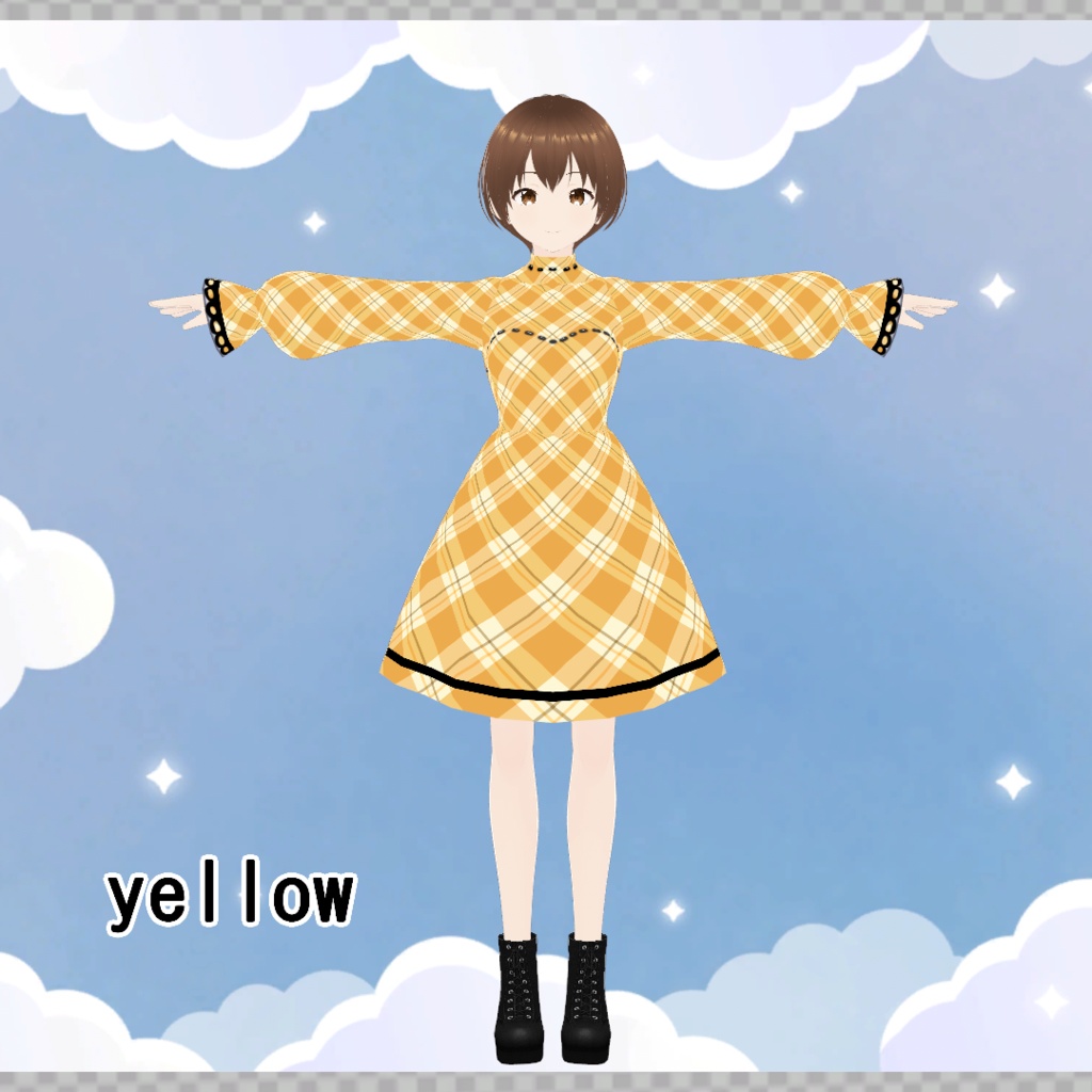 【無料版/支援版】VRoid正式版「チェックワンピース」