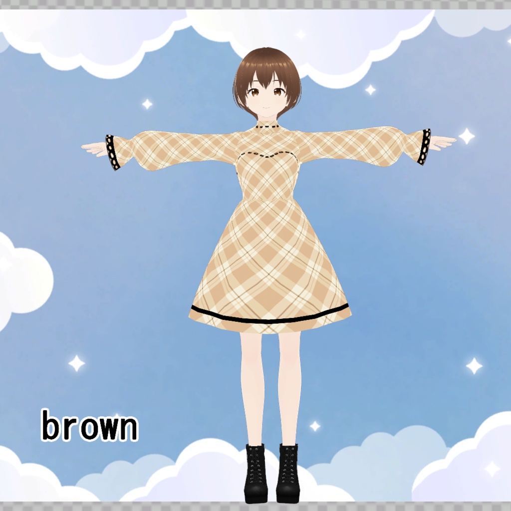 【無料版/支援版】VRoid正式版「チェックワンピース」