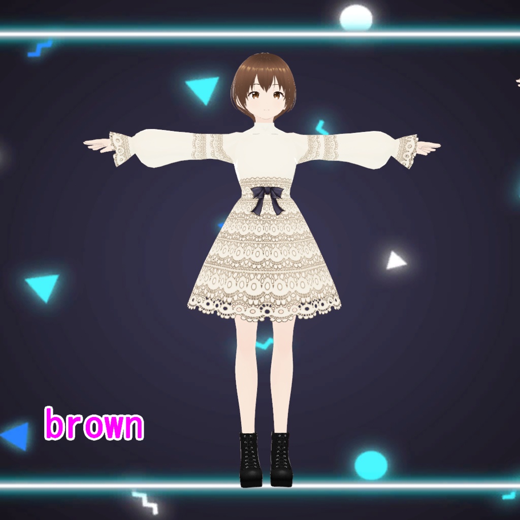 【無料版/支援版】VRoid正式版「レースリボンワンピース」