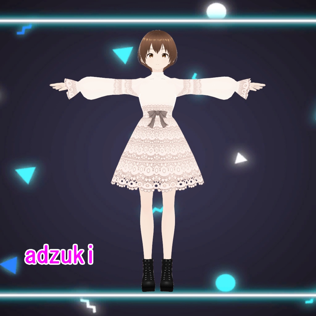 【無料版/支援版】VRoid正式版「レースリボンワンピース」