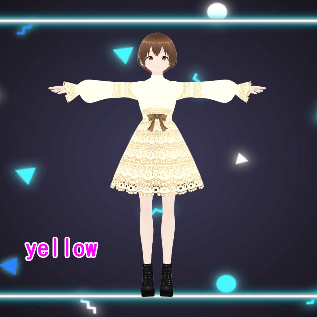 【無料版/支援版】VRoid正式版「レースリボンワンピース」