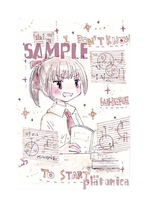 *原画(2枚)*創作『どこから手を付ければいいのー』＋『東方』サグドレちゃん☽