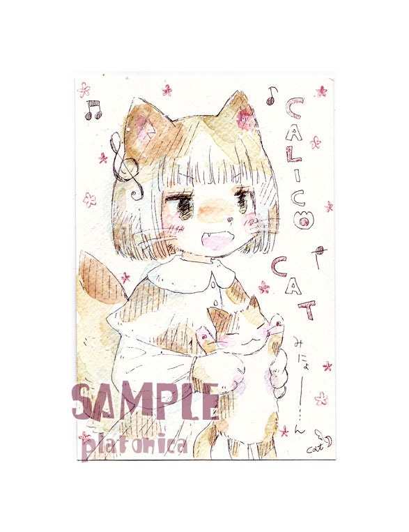 *原画*創作『三毛猫ちゃん』