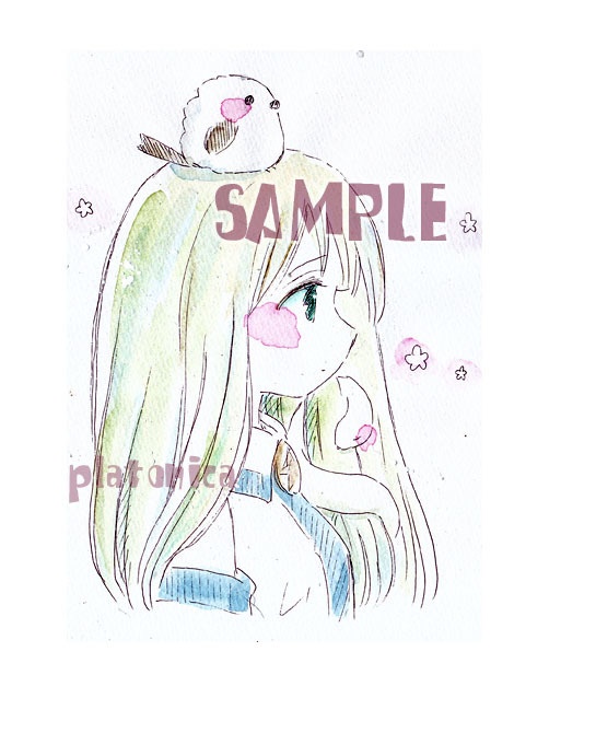 *原画*早苗さんドローイング①A5小