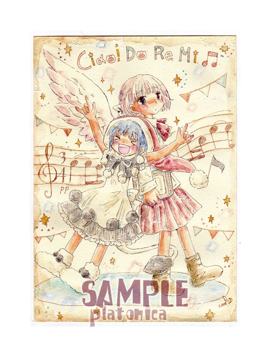 *原画(4枚)*創作『アテーナイの猫』、『東方』サグドレちゃん、他