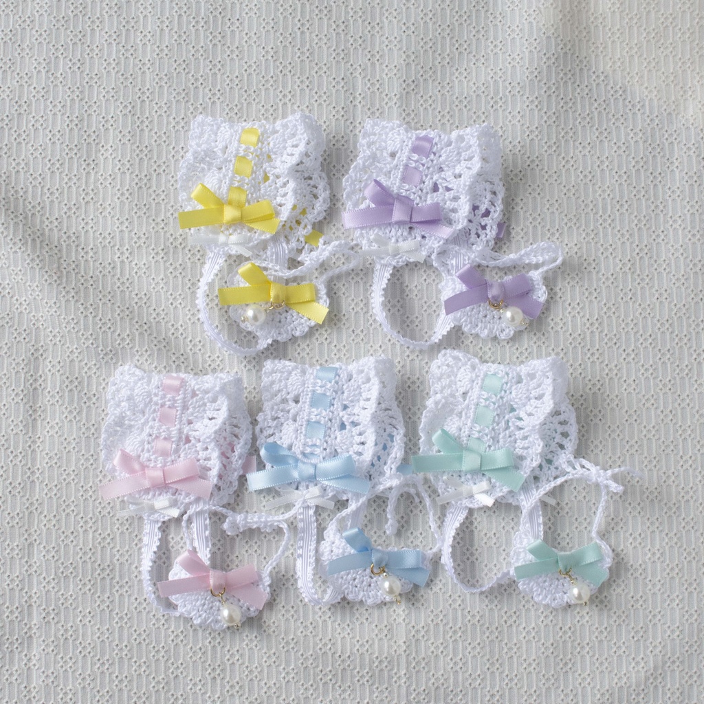 ⟡ ݁₊ . Ribbon headdress&bib ⟡ ݁₊ .