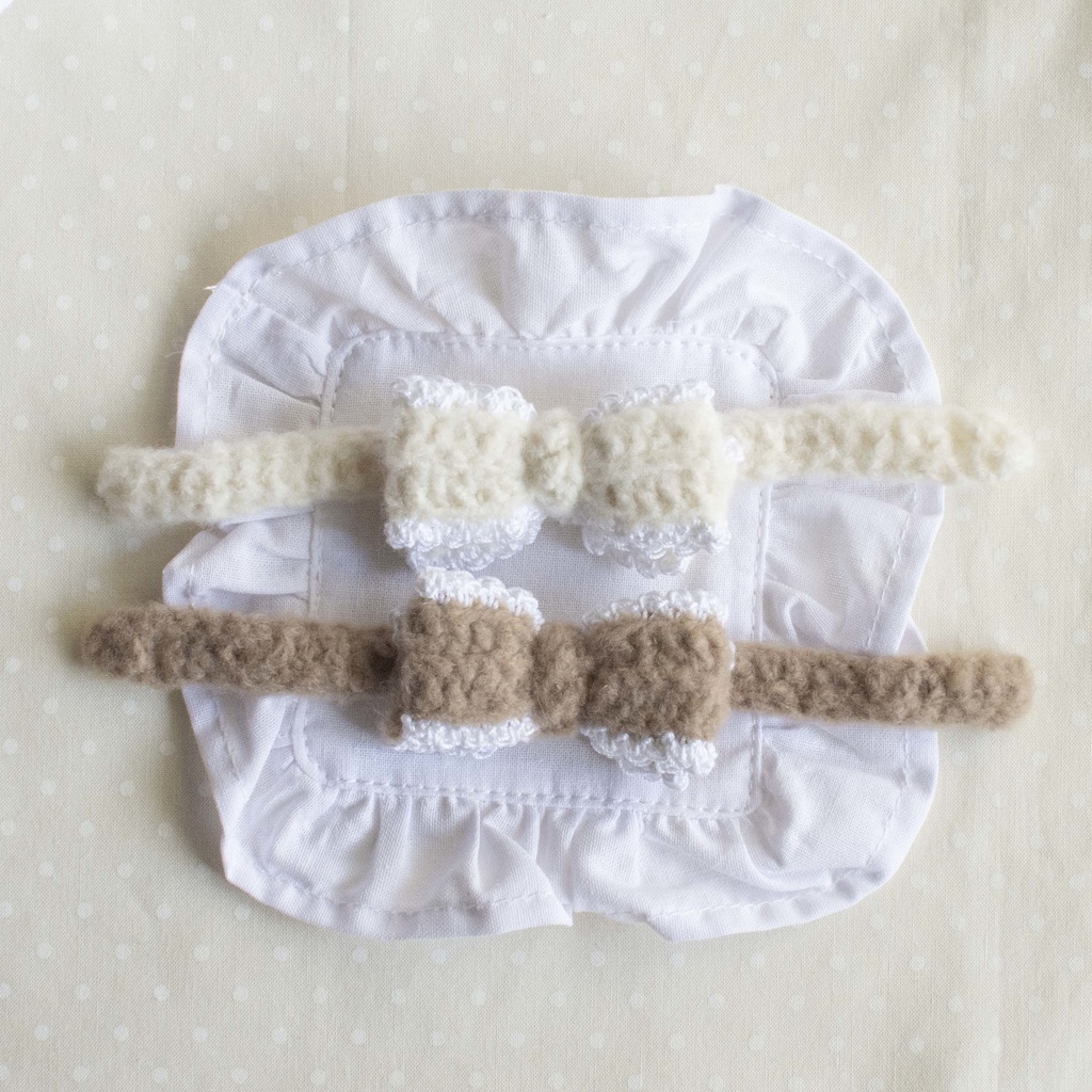 ୨୧ Fluffy ribbon muffler ୨୧