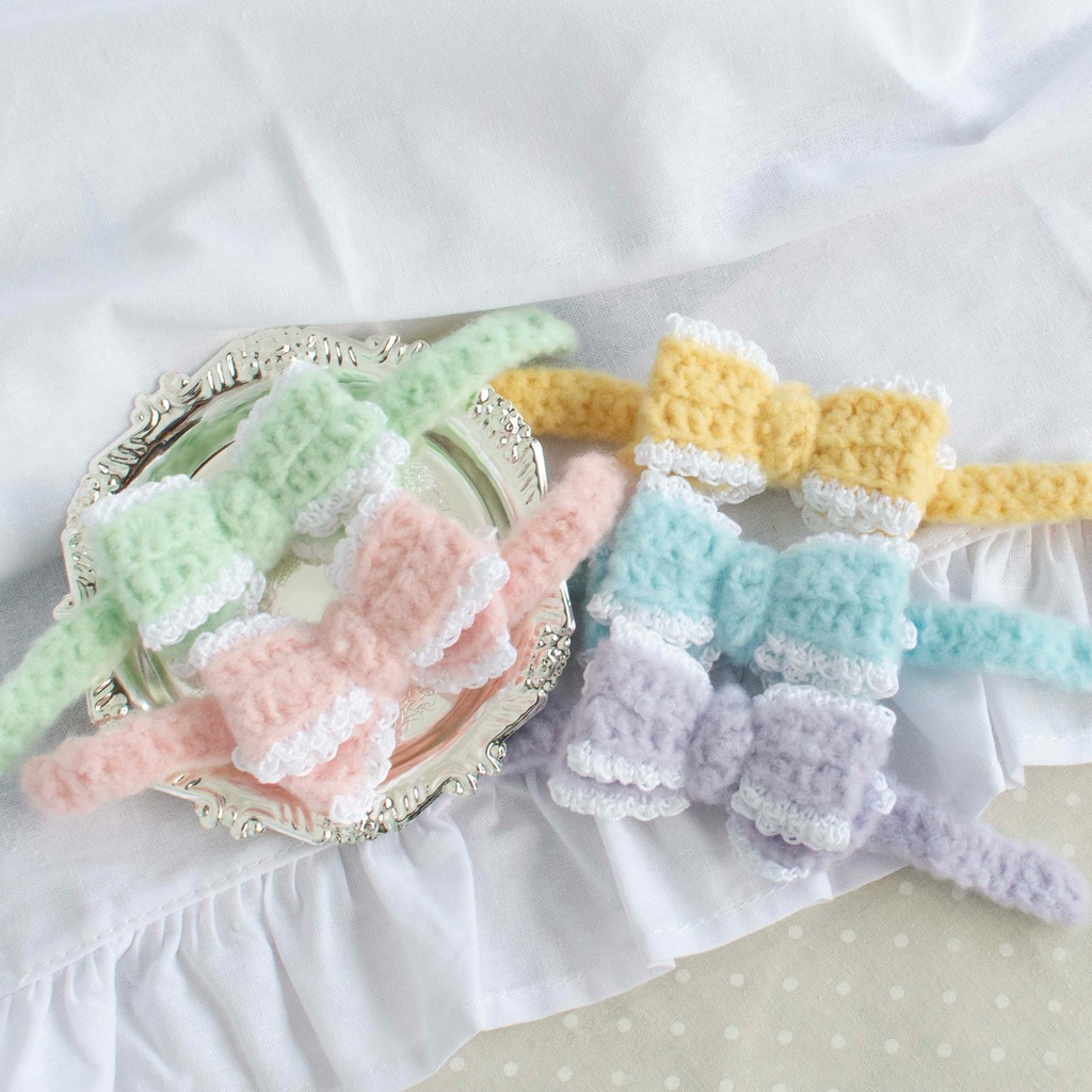 ୨୧ Fluffy ribbon muffler ୨୧