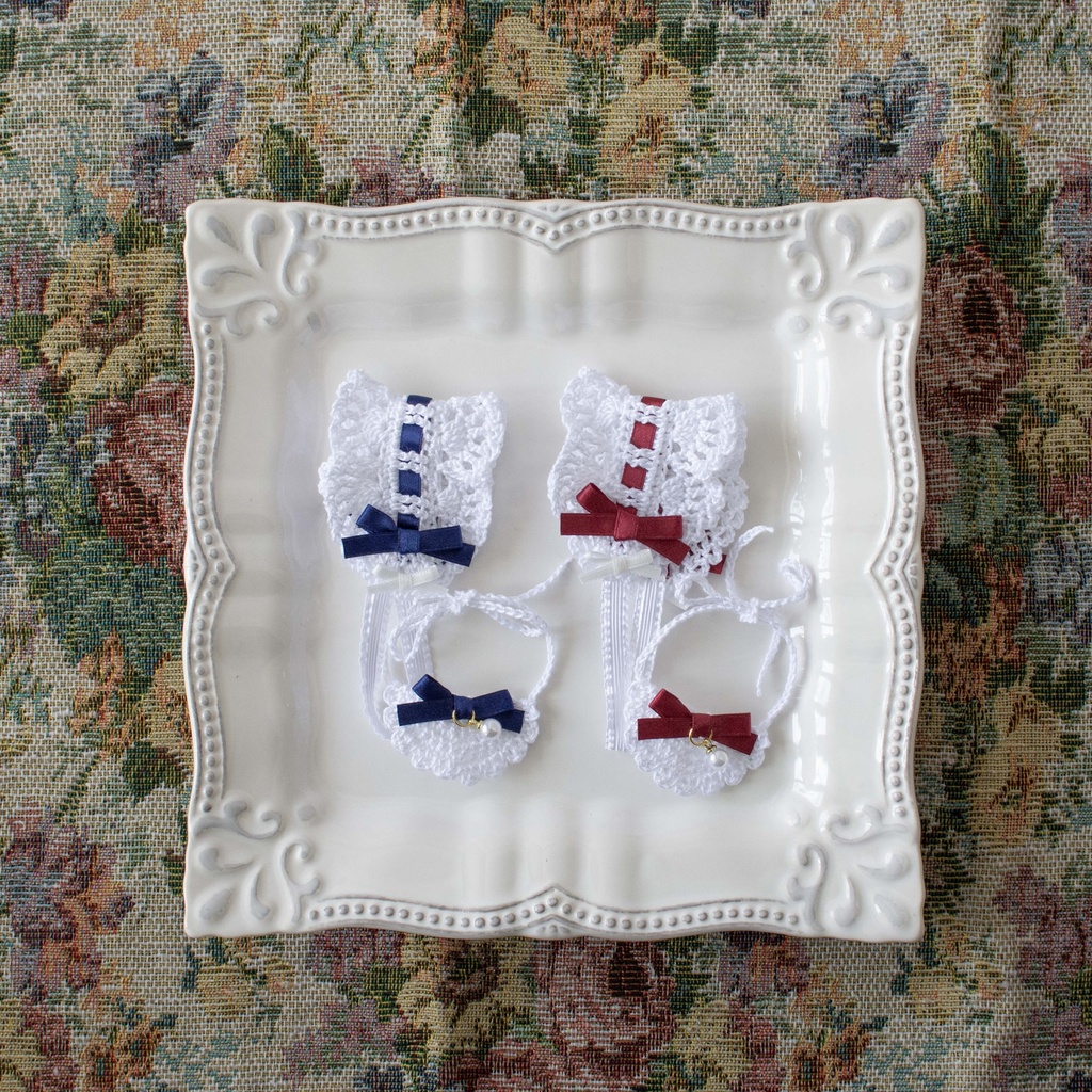 Ribbon headdress&bib(chic)