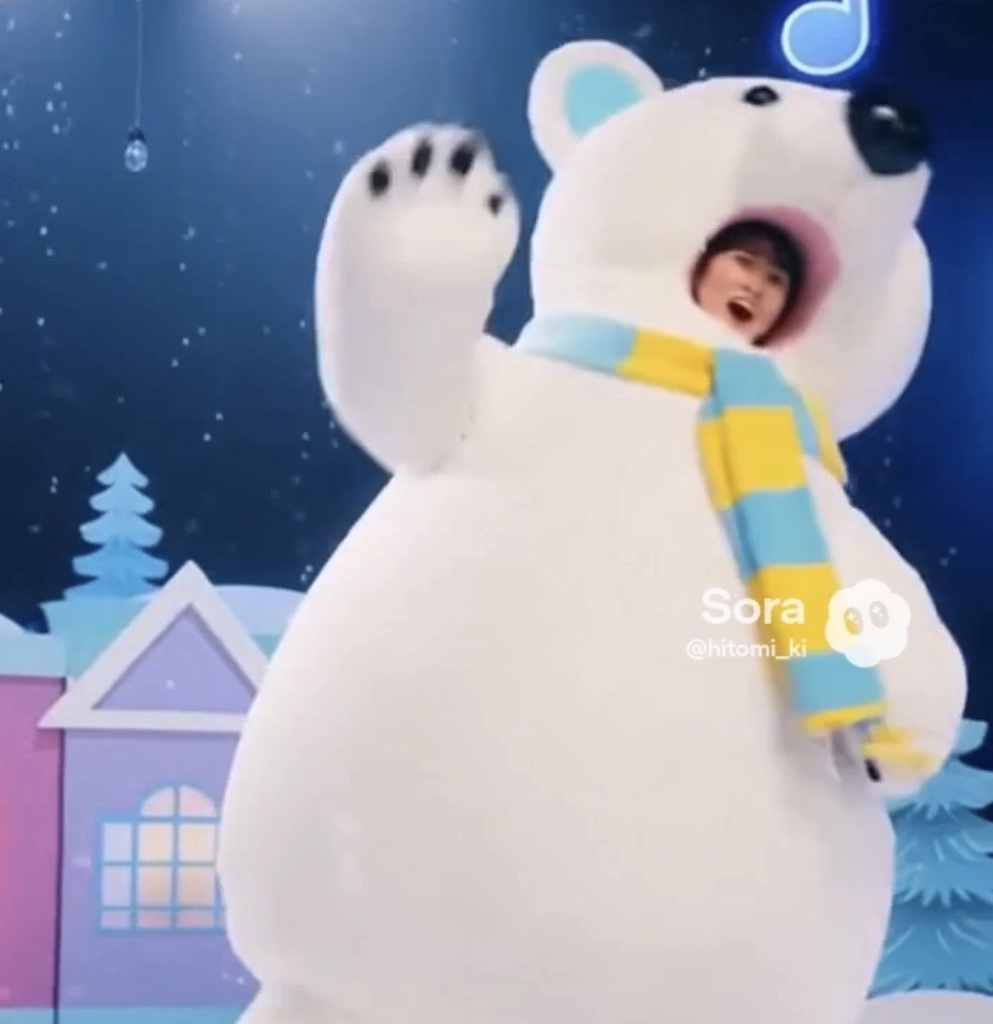 【AI動画】着ぐるみで踊る歌のお姉さんのPV+メイキング