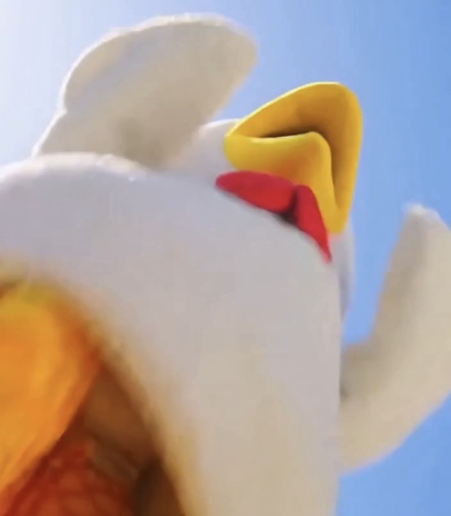 【プレミアム版・AI動画】ニワトリのマスコットキャラになった従業員・ゆき