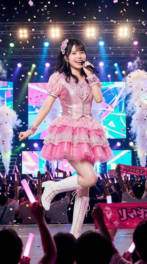 【AI生成】コント番組の仕事が来るも与えられた役がピーマンの怪人役だったアイドル　35枚