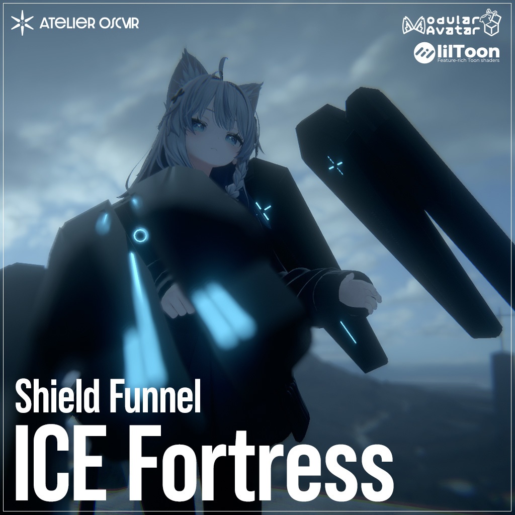 【SALE】【ギミック付3D武器モデル】シールドファンネル - ICE Fortress - 【MA設定済】