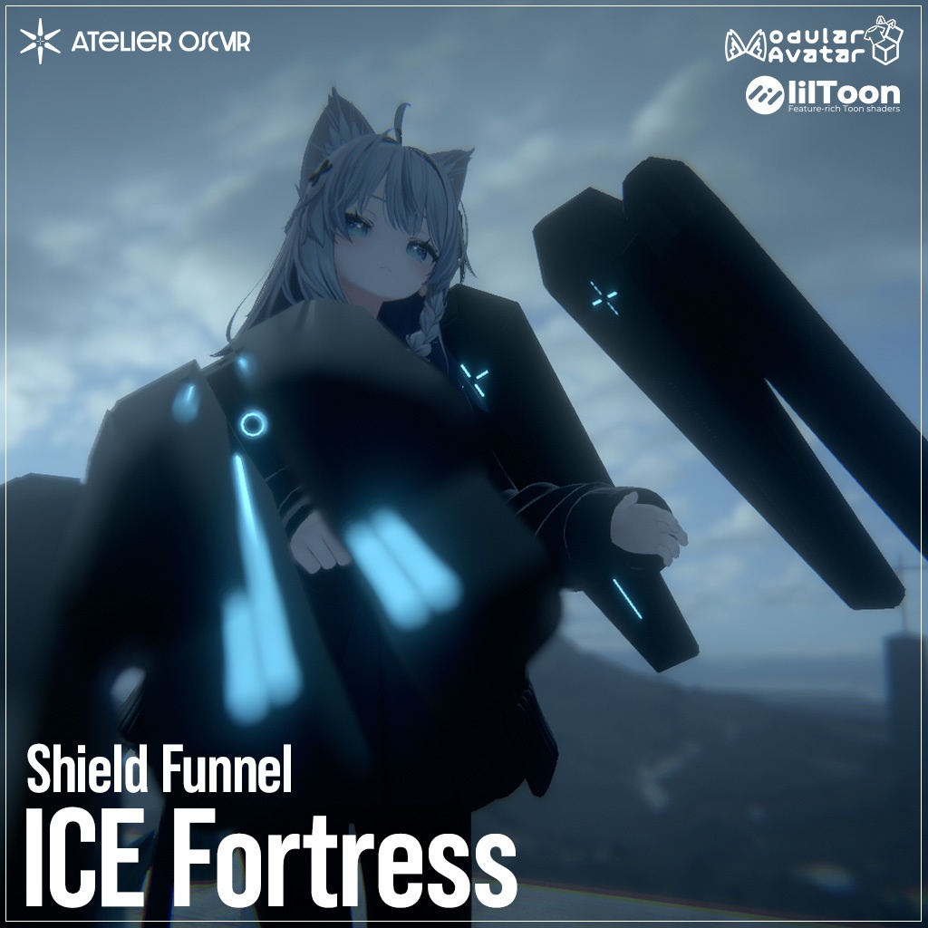 【ギミック付3D武器モデル】シールドファンネル - ICE Fortress - 【MA設定済】