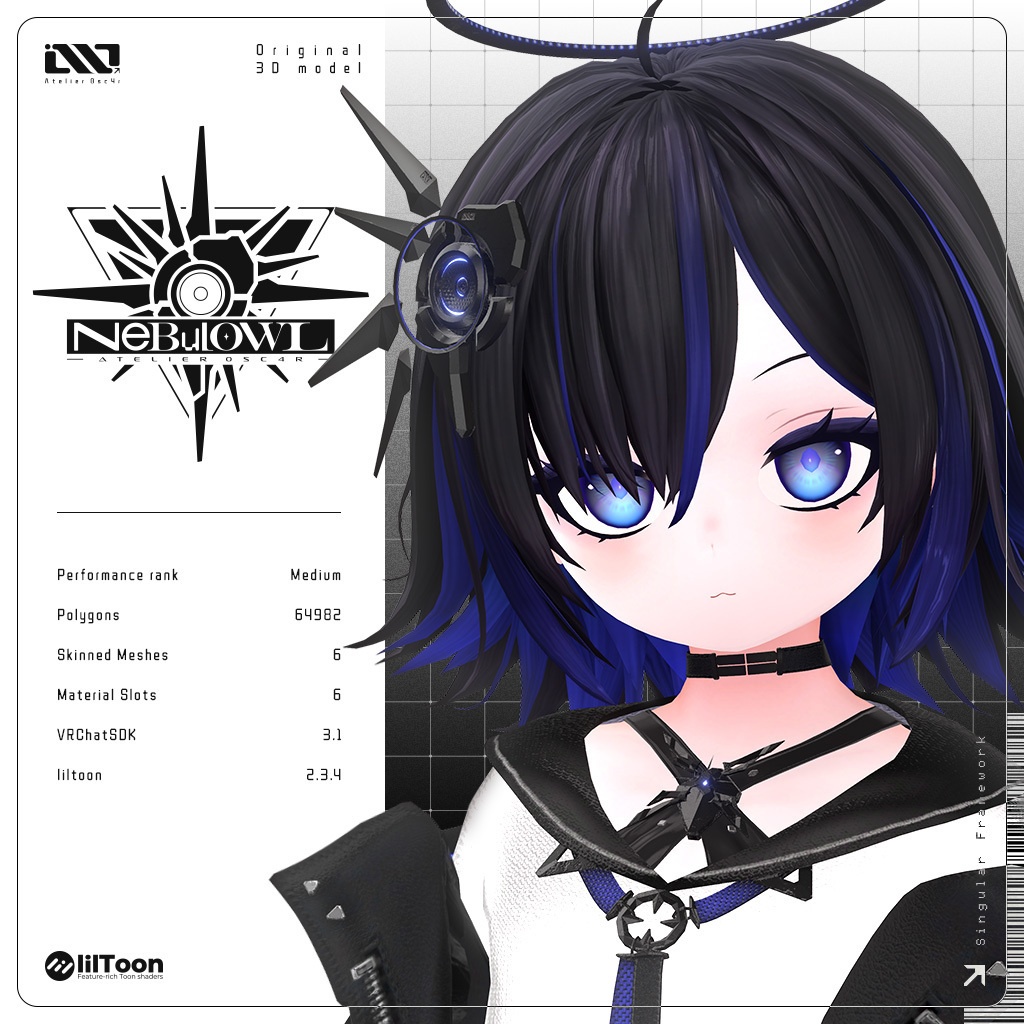 Nebulowl -ねびゅろーる- 【オリジナル3Dモデル】