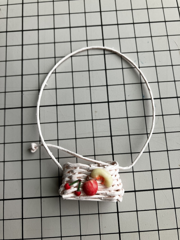 1/6サイズ相当肩がけかご風フルーツバッグ