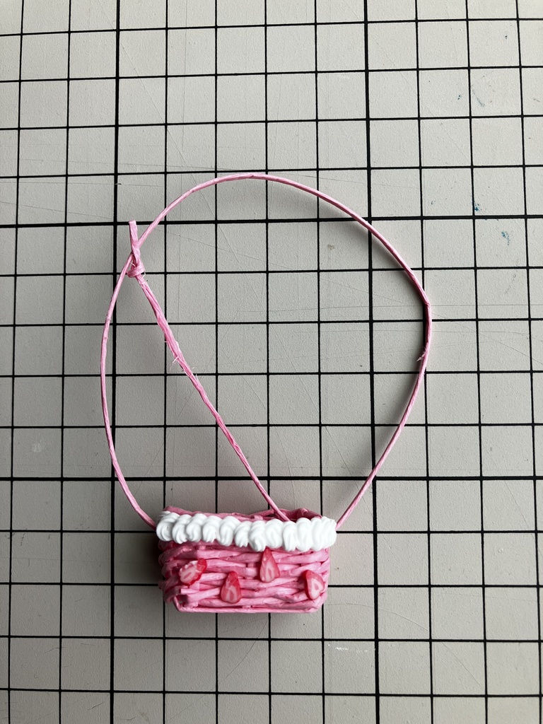 1/6サイズ相当肩がけかご風フルーツバッグ