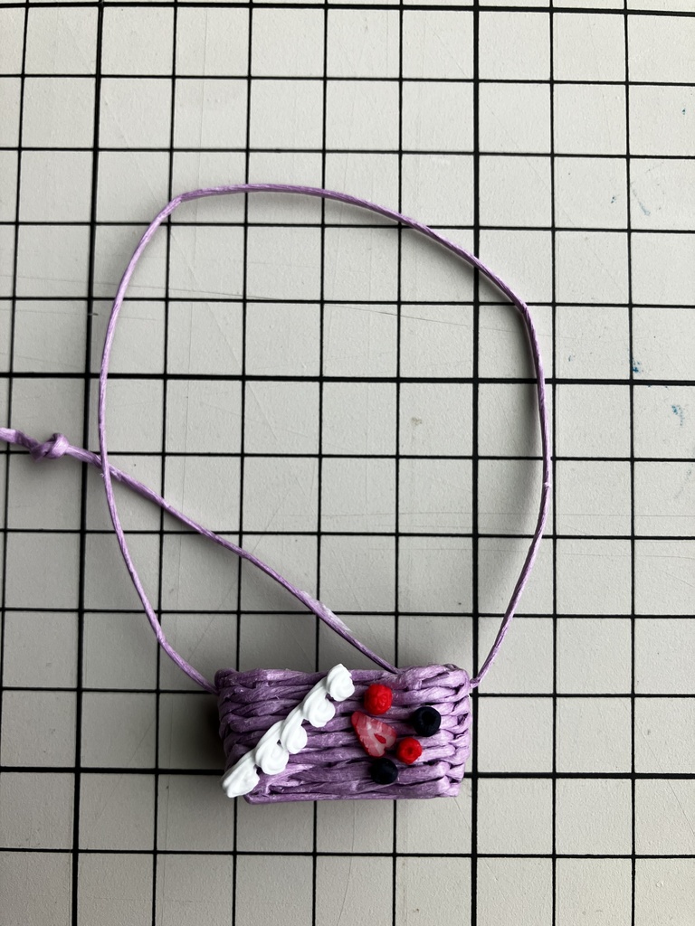 1/6サイズ相当肩がけかご風フルーツバッグ