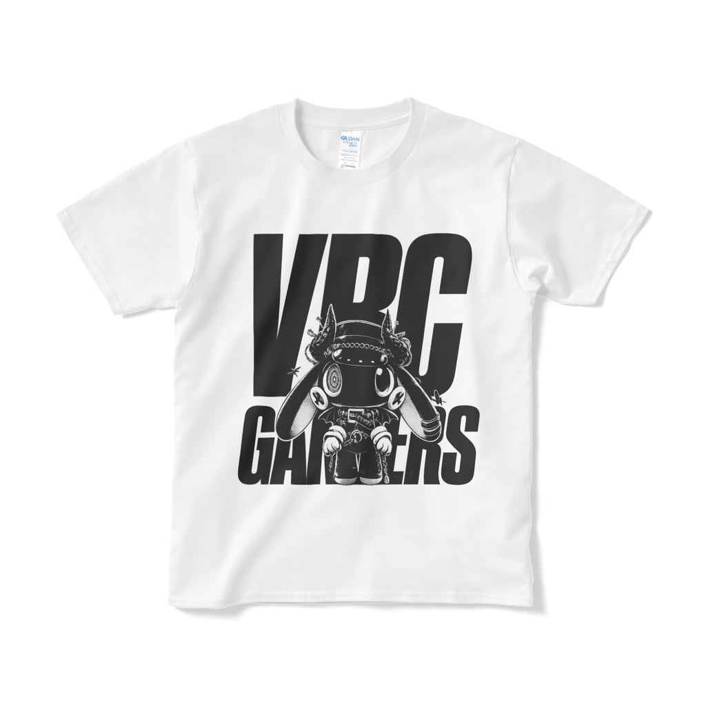 VRCゲーマーズ ロゴ&ぽっぷちゃん白Tシャツ
