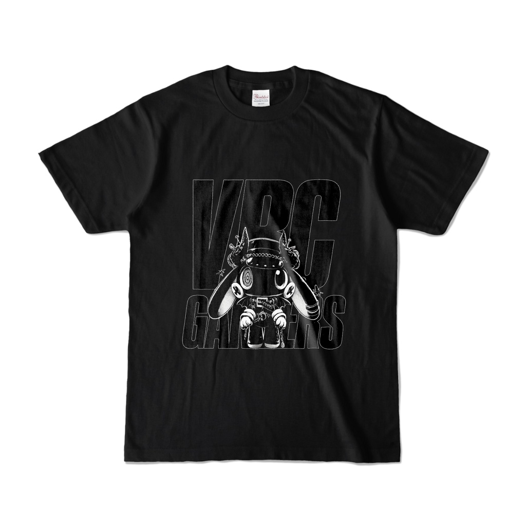 VRCゲーマーズ ロゴ&ぽっぷちゃん黒Tシャツ