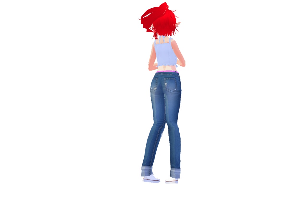 Elfie Elf Model, Jeans, Top, Shoes