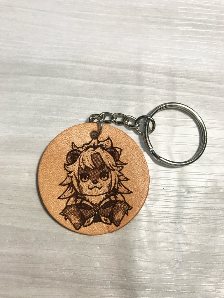 【完売】レザーキーホルダー（ぬいぐるみ）