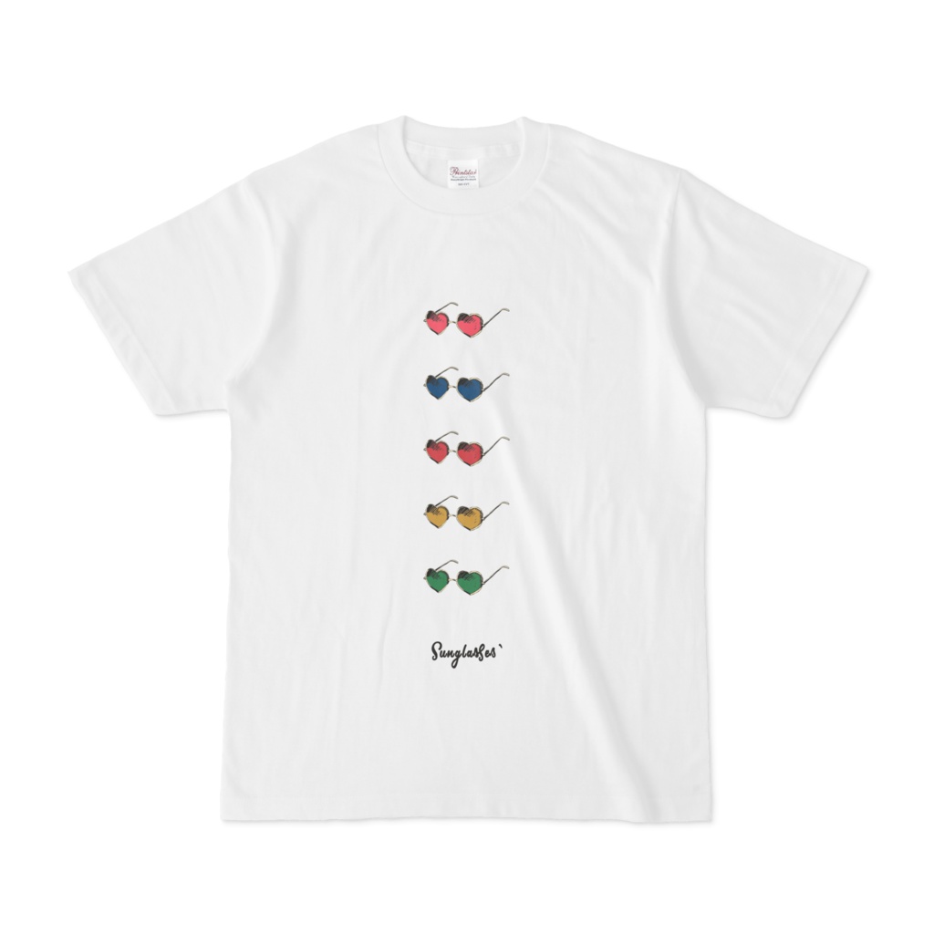 sunglasses` ハートサングラス Tシャツ