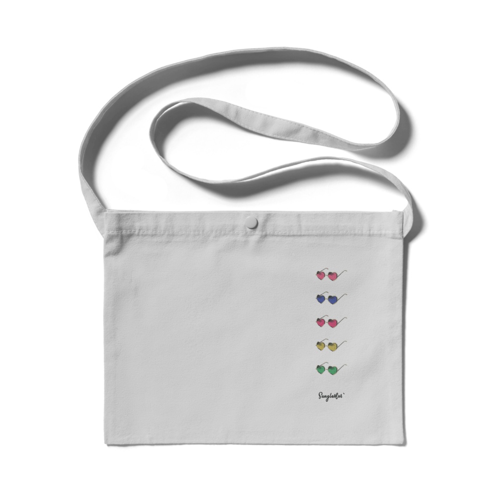 サコッシュ サングラス ハートサングラス オリジナル グレー