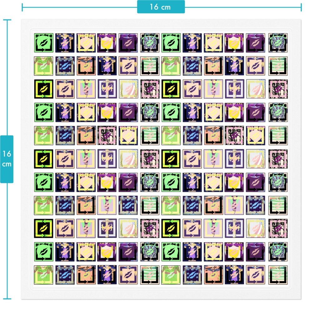 【ステッカー】キッスシール風JOJOシール(小サイズ)