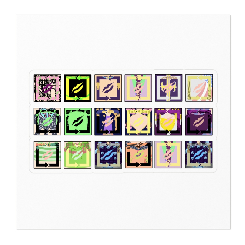 【ステッカー】キッスシール風JOJOシール(大サイズ)