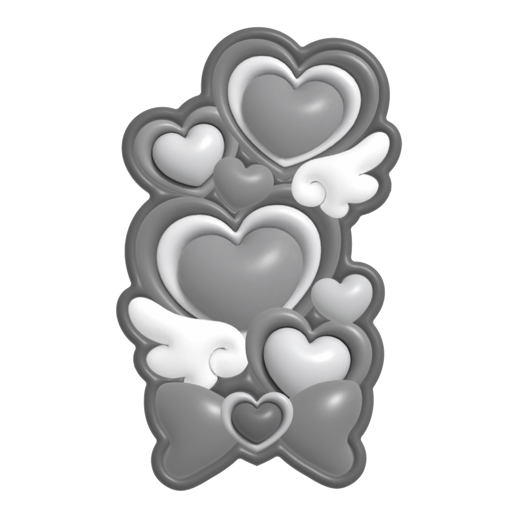 【9月末頃順次発送】親指プロップス_ハート（黒）