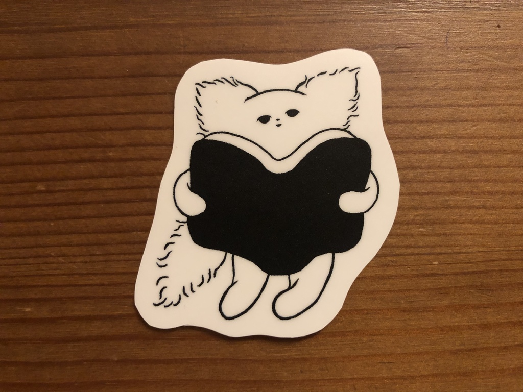 浮遊する猫のステッカー、ver.2