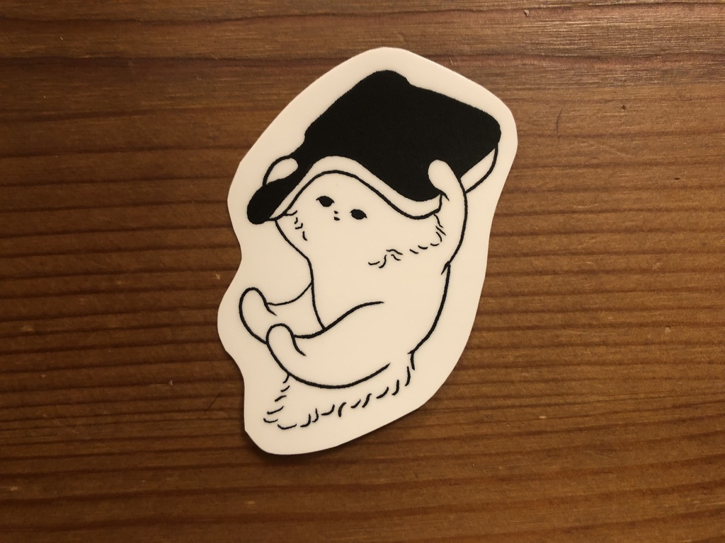 浮遊する猫のステッカー、ver.2