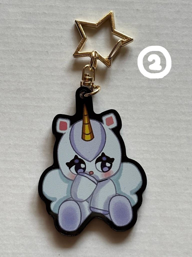 こーんちゃんのアクリルキーホルダー🦄💜